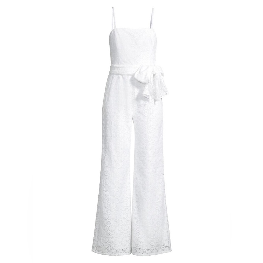 Lilly Pulitzer Nila White Lace Jumpsuit Resort White Size 2